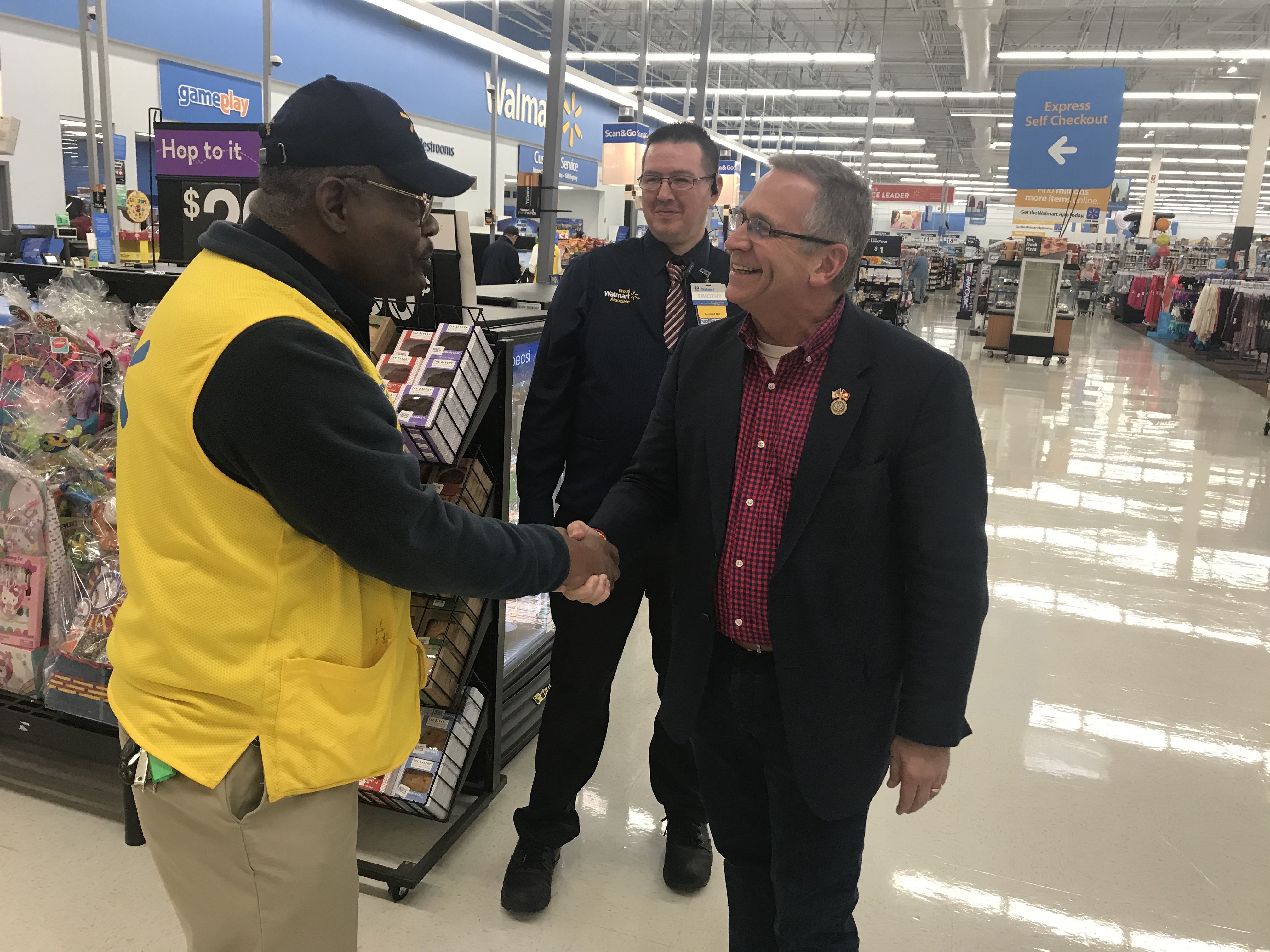 bost visits walmart for take your congressman to work day congressman mike bost bost visits walmart for take your